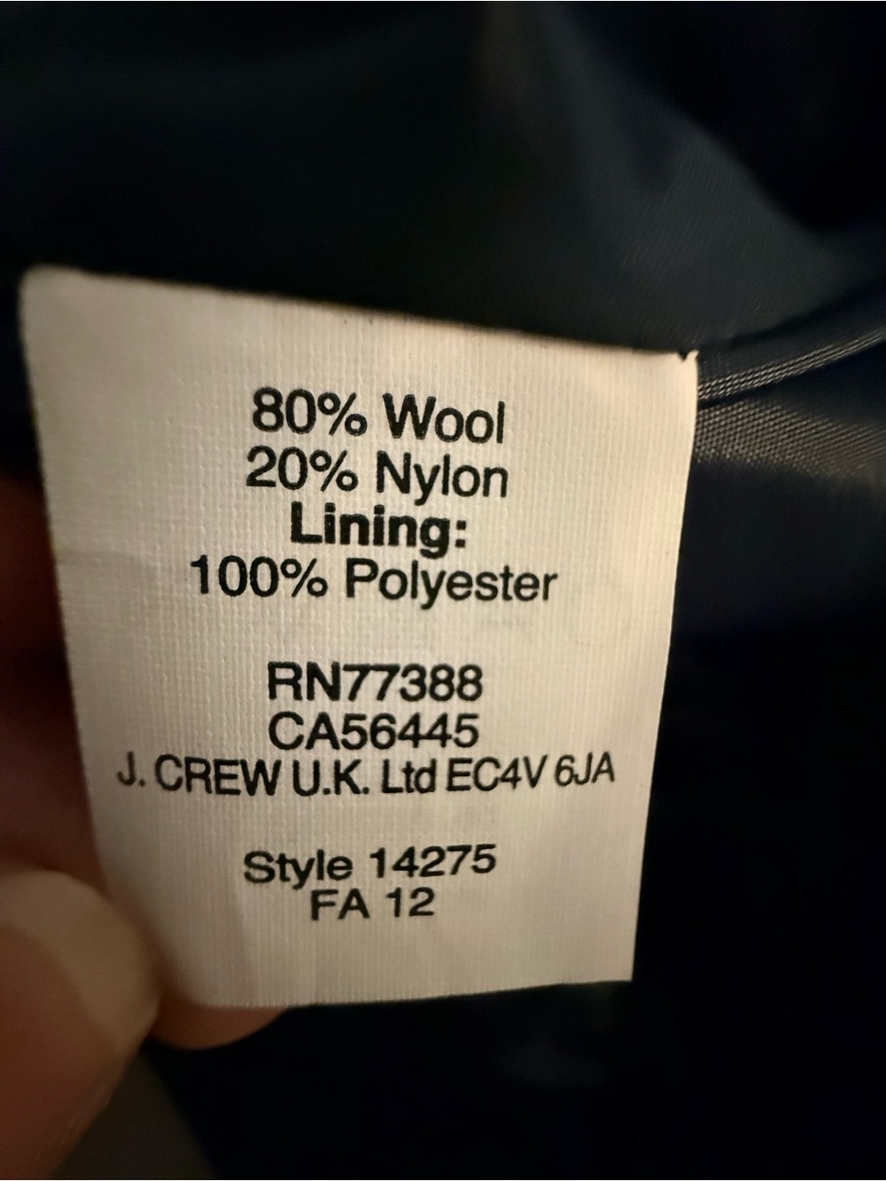 J.Crew Navy Blue Wool Blend Tailored Mini Skirt - Size 2 - Picture 9 of 10